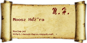 Moosz Héra névjegykártya